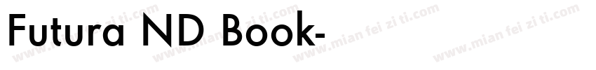 Futura ND Book字体转换